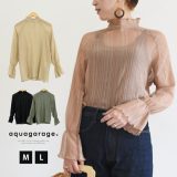 母の日企画 最大30％OFFクーポン■ ブラウス シースルートップス レディース トップス 長袖 春 夏 秋 シアー素材 ハイネック ブラウス