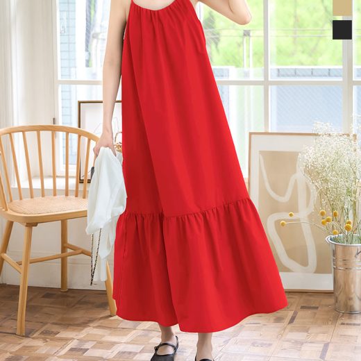 ≪5/25 新発売!!3990円 送料無料≫ ワンピース レディース ロング マキシ 夏 春夏 ノースリーブ [E3488] ロングワンピース ティアード ティアードワンピース 夏ワンピ リゾート リゾートワンピース 秋 キャミワンピ ギャザー アジャスター 調整 低身長 高身長【送料無料】