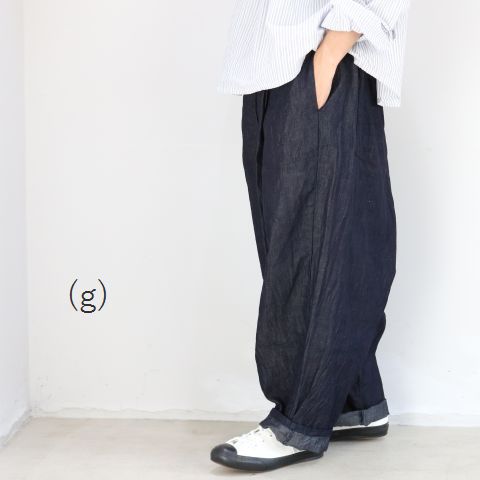 ＼10％OFFクーポン／月末月初開催!! 5/28(水)18：00～6/3(火)9：59まで 【動画あり】 (g)グラムLIGHT DENIM SLOW PANTS made in Japan g-014【 北海道も送料無料 】