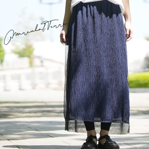 MARECHAL TERRE 2wayシアーレイヤードスカート レディース 春夏秋冬 オールシーズン 前後着用可能 2way ネイビー ZMT253SK202 マルシャル・テル 2Way Sheer Layered Skirt【送料無料】