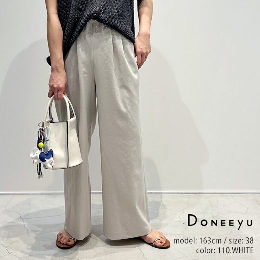 DONEEYU ドニーユ　ドライタンブラーテルワイドパンツ　U2208【RCP】2025SS パンツ