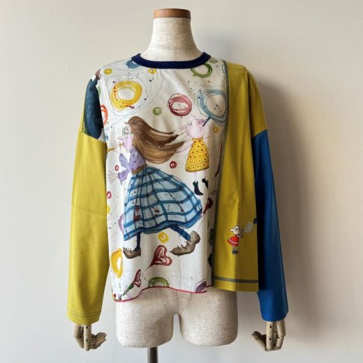 アルベロベロ(Alberobello)オレボレブラぶたさんシャボン玉プリント&ぶたさん刺繍入り プルオーバー（オイスター）【2025 SPRING COLLECTION】送料無料