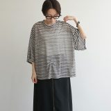 五分袖シアーTシャツ