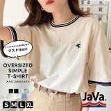 ＼5/16 01:59まで★まとめ買いで最大25％OFFクーポン／ 《送料無料》java ジャバ トップス Tシャツ レディース レトロ シルケット きれいめ 刺繍 半袖 メンズ 体型カバー 着痩せ UV 夏 2024ss クラシカルエルフ jv1050074