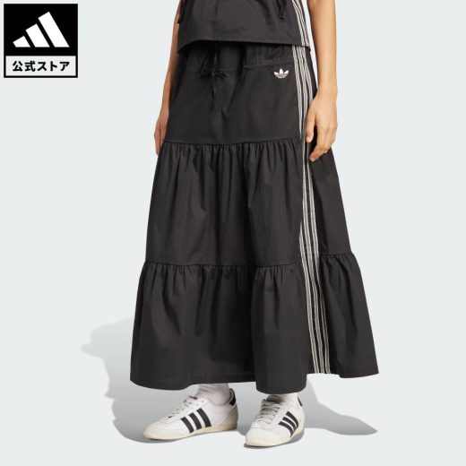 【公式】アディダス adidas 返品可 ライフスタイル アディダス オリジナルス サマーグロー スカート オリジナルス レディース ウェア・服 スカート 黒 ブラック KC0767