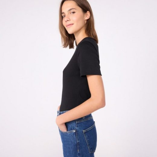 クルーネック半袖Tシャツ PETIT BATEAU プチバトー トップス カットソー・Tシャツ ホワイト ネイビー ブラック【送料無料】[Rakuten Fashion]