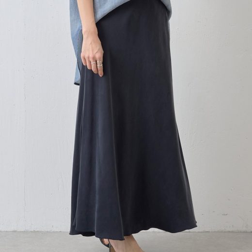 BEARDSLEY バックテールスカート ビアズリー スカート ロング・マキシスカート ブラック カーキグリーン ベージュ ホワイト【送料無料】