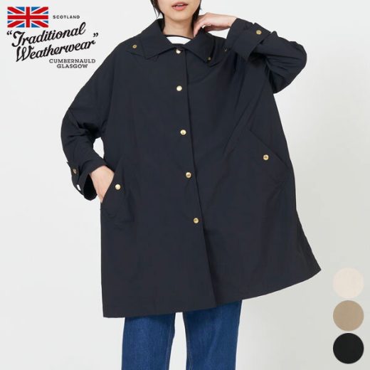 【25SS新作】トラディショナル ウェザーウェア Traditional Weatherwear パッカブル マールトン フード PACKABLE MALTON HOOD レディース アウター コート レインコート カジュアル ゆったり ナイロン 軽量 L251CIFCO0470PC [ 2025 SS 春 夏 秋 ]