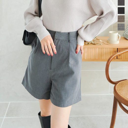 ≪ シークレットセール ≫タック ショートパンツ ハーフパンツ レディース タックパンツ ショーパン パンツ ボトムス ショート丈 バックゴム ハイウエスト ワンタック [M3985]
