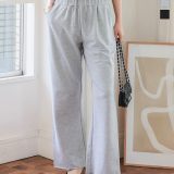 ≪5/15 新発売!!3280円 送料無料≫ パンツ スウェット スエット レディース [M4220] レディース ウエストゴム 20代 30代 40代 カジュアル スウェットパンツ レディライク トレンド レイヤード風 リラックス ラフ C7513 ボトムス パンツ 春夏 コーデ【送料無料】