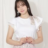 【SALE／40%OFF】WILLSELECTION ビジューリボン付き袖フリルプルオーバー ウィルセレクション トップス カットソー・Tシャツ ピンク ホワイト ベージュ【送料無料】