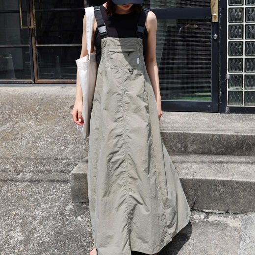 ANME 接触冷感 UV ナイロン ジャンパースカートワンピース ANME アンメ アンドミー ワンピース・ドレス ワンピース グレー ブラック ネイビー カーキグリーン【送料無料】