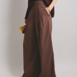 BRILL 2タックタフタパンツ ブリル パンツ スラックス・ドレスパンツ ブラック ブラウン【送料無料】