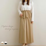 NOAHL｜【メール便】ペプラム ドッキング ワンピース レディース ドッキングワンピース ロング ロングワンピース フレア レイヤード 重ね着風 ベージュ ブラック 黒 ノアル 250507