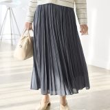 ROPE’ PICNIC 【新色追加】着丈が選べるエアリープリーツスカート ロペピクニック スカート その他のスカート ベージュ ブラック グリーン ネイビー グレー ピンク ホワイト【送料無料】