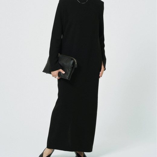 Spick & Span 《追加》ダブルクロスミニマルロングドレス 5 スピックアンドスパン ワンピース・ドレス ワンピース ブラック【送料無料】