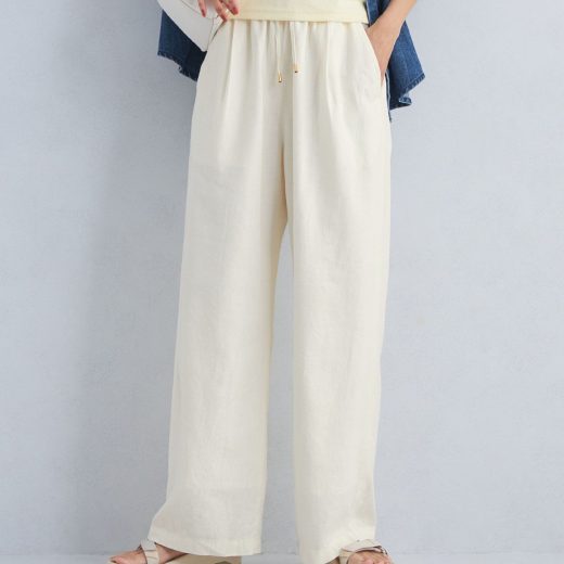 UNITED ARROWS green label relaxing [size SHORT/TALLあり]BREEZE LINEN ブリーズリネン ワイド パンツ オフホワイト ユナイテッドアローズ グリーンレーベルリラクシング パンツ その他のパンツ ホワイト【送料無料】