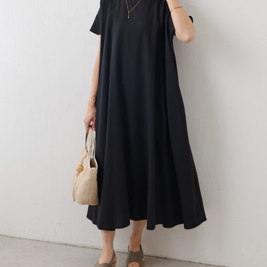 BEARDSLEY リネンレーヨンテントワンピ ビアズリー ワンピース・ドレス その他のワンピース・ドレス ブラック グレー【送料無料】