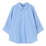 MACPHEE コットンブロード ドルマンスリーブシャツ トゥモローランド トップス シャツ・ブラウス ブルー ホワイト【送料無料】