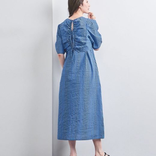 UNITED ARROWS オープン バックリボン チェックワンピース ユナイテッドアローズ ワンピース・ドレス ワンピース【送料無料】
