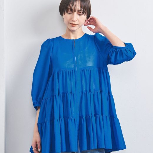 UNITED ARROWS ティアード 6SL ブラウス ユナイテッドアローズ トップス シャツ・ブラウス ブラック ホワイト【送料無料】