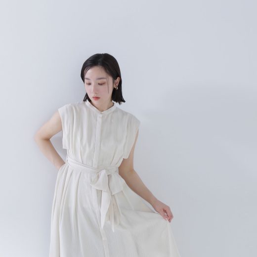 NATURAL BEAUTY BASIC シャドーストライプフレアワンピース ナチュラルビューティベーシック ワンピース・ドレス ワンピース ネイビー【送料無料】