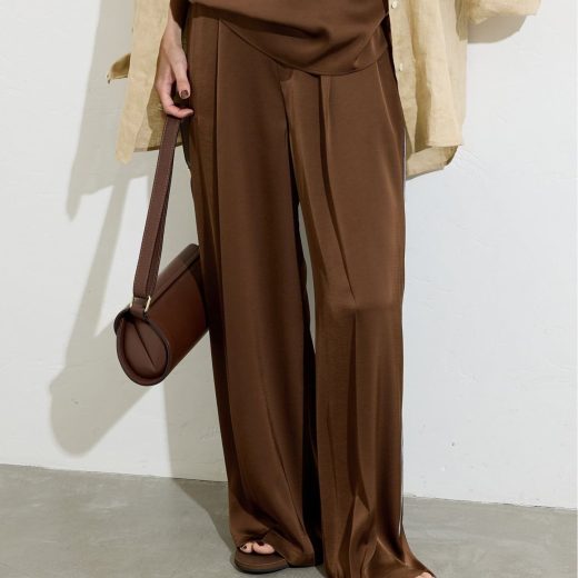JOURNAL STANDARD 【&FUNCTION】【接触冷感/洗える】マットサテンワイドパンツ ジャーナル スタンダード パンツ その他のパンツ ブラウン グレー【送料無料】