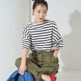 FREAK’S STORE ボートネックバスクボーダー半袖Tシャツ【限定展開】 フリークスストア トップス カットソー・Tシャツ レッド ホワイト イエロー グリーン ネイビー ブラック【送料無料】