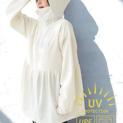 coca 【再入荷・予約受付中】UVカットティアードパーカー コカ ジャケット・アウター ブルゾン・ジャンパー ホワイト ブラック