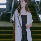 UNITED ARROWS green label relaxing ICE フレンチスリーブ シャツ ジャケット -ウォッシャブル・接触冷感・吸水速乾- ユナイテッドアローズ グリーンレーベルリラクシング ジャケット・アウター テーラードジャケット・ブレザー ブラック ホワイト ブラウン【送料無料】