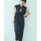 RONEL 【大草直子さんコラボ】AMARC(アマーク)ドロストオールインワン コーエン ワンピース・ドレス ワンピース ブラック ネイビー【送料無料】