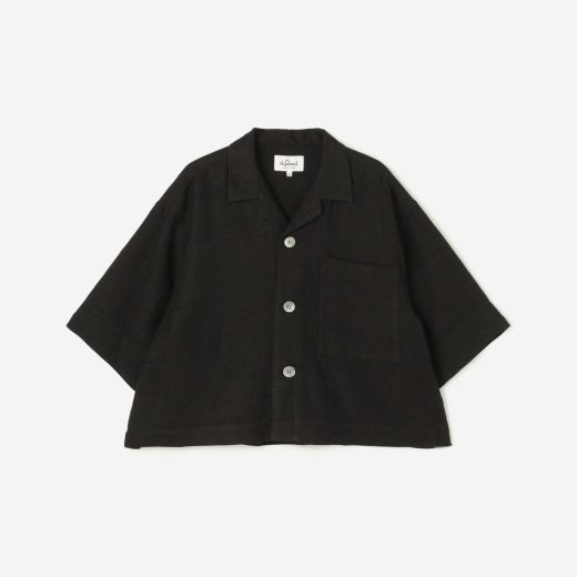 Bshop LE GLAZIK ｜ オープンカラー半袖シャツ WOMEN ビショップ トップス シャツ・ブラウス イエロー ブラック【送料無料】
