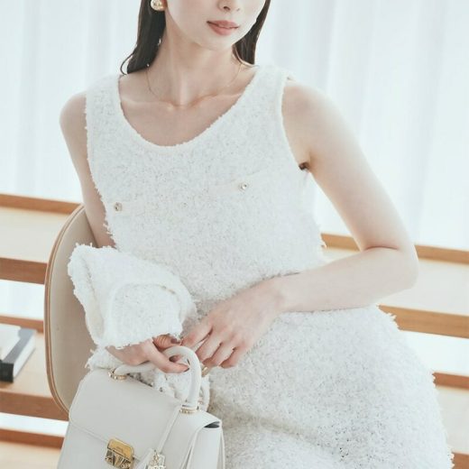 ファンシーヤーンミニワンピース SNIDEL スナイデル ワンピース・ドレス ワンピース ベージュ【送料無料】[Rakuten Fashion]