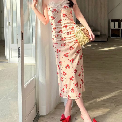 ROYAL PARTY 花柄チュールギャザーキャミドレス ロイヤルパーティー ワンピース・ドレス ワンピース ネイビー ベージュ ブラック【送料無料】
