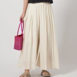 UNITED ARROWS green label relaxing 【WEB限定】＜at ease＞ キュロット パンツ ユナイテッドアローズ グリーンレーベルリラクシング パンツ キュロット ブラック ホワイト ブラウン【送料無料】