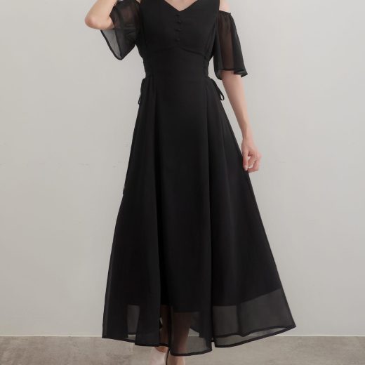 【SALE／15%OFF】JUNOAH CENEA 2wayVネックシアーコルセットワンピース ジュノア ワンピース・ドレス ワンピース ブラック グレー ホワイト ピンク【送料無料】