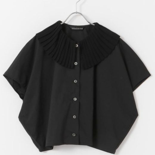 URBAN RESEARCH DOORS mizuiro ind pleats collar shirts アーバンリサーチドアーズ トップス シャツ・ブラウス ホワイト ブラック【送料無料】