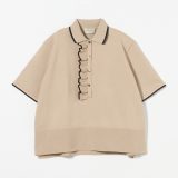UNITED ARROWS ミニマルフリル ニット 5SL ユナイテッドアローズ トップス ニット ベージュ ホワイト ブラック グレー ネイビー【送料無料】