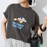 SLOBE IENA 《予約》Champion/チャンピオン SLOBE別注 /Mickey/ Tシャツ スローブ イエナ トップス カットソー・Tシャツ グレー ブラック ブルー ホワイト【送料無料】