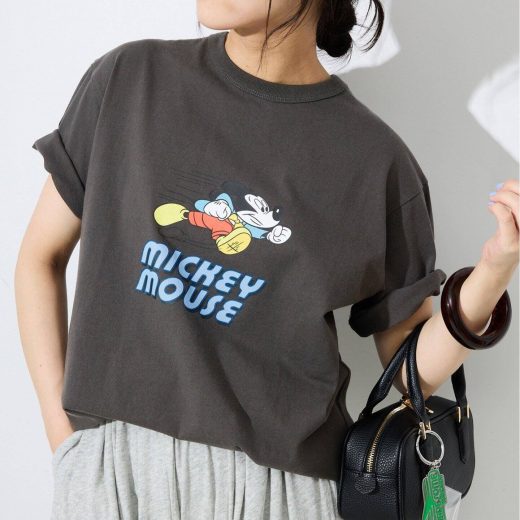 SLOBE IENA 《予約》Champion/チャンピオン SLOBE別注 /Mickey/ Tシャツ スローブ イエナ トップス カットソー・Tシャツ グレー ブラック ブルー ホワイト【送料無料】