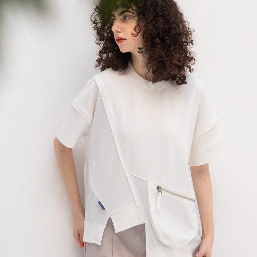 AULA AILA POCKET COMBINATION T-SHIRT アウラアイラ トップス カットソー・Tシャツ ネイビー ホワイト ブラック【送料無料】