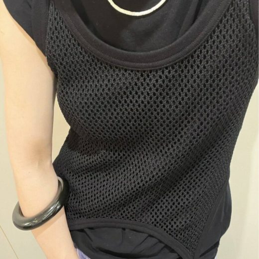 JANE SMITH/ジェーンスミス MESH UP DOWN TANK TOP FRAMeWORK フレームワーク トップス ノースリーブ・タンクトップ ブラック ホワイト【送料無料】[Rakuten Fashion]
