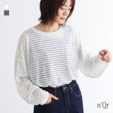 【30％OFF】ロンT トップス カットソー レディース 長袖 きれいめ 夏 おしゃれ ボーダー シアー シアートップス プルオーバー 透け感 レイヤード 重ね着 伸縮性 ストレッチ ゆったり シンプル クルーネック◇※メール便可※【5】