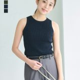 【クーポン利用で2.970円 5/1(木)12時40分~23時59分まで】アメスリリブニット｜アメスリ サマーニット ノースリーブニットトップス ノースリーブ タンクトップ シンプル オフィス アメリカンスリーブ【宅配便】soku cpn