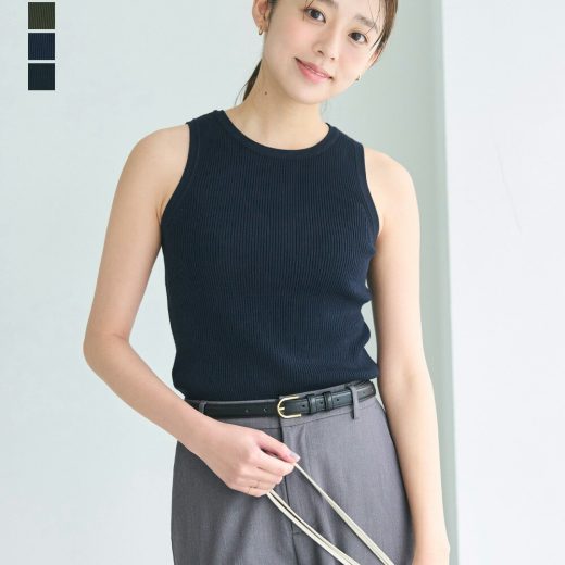 【クーポン利用で2.970円 5/1(木)12時40分~23時59分まで】アメスリリブニット｜アメスリ サマーニット ノースリーブニットトップス ノースリーブ タンクトップ シンプル オフィス アメリカンスリーブ【宅配便】soku cpn