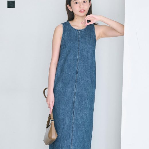 【クーポン利用で5,940円 5/12(月)12時40分~23時59分まで】アメスリデニムワンピース ｜ レディース ワンピース マキシ デニムワンピース デニム ノースリーブ 小さいサイズ フリーサイズ ロング ロングワンピ 夏 【宅配便】(一部予約6月21日~25日以内順次発送) cpn