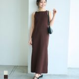 2WAY Iラインワンピース ｜ レディース ワンピース 小さいサイズ マキシ ロング ロングワンピ キャミワンピ ニットワンピース ｜ 【宅配便】soku