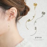 ＼1000円ポッキリ／ ビジューラインピアス レディース ゴールド シルバー ≪ゆうメール便配送05・代引不可≫