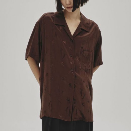 【即納】トゥデイフル TODAYFUL 2025springsummer トップス Swallow Satin Shirts スワローサテンシャツ 半袖 ミドル丈 12510713 12510425 25春夏