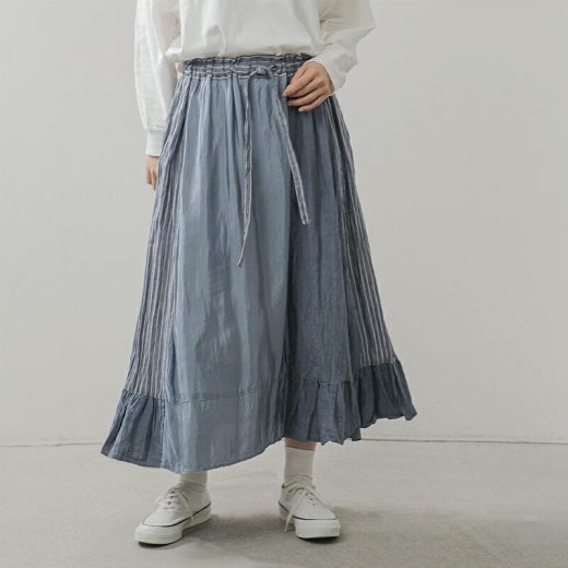 【40％OFF】Vlas Blomme ヴラスブラム ブラスブラム リネン ビンテージ ストライプ ミックス スカート 13512045-mn 2025ss新作 レディース【☆】